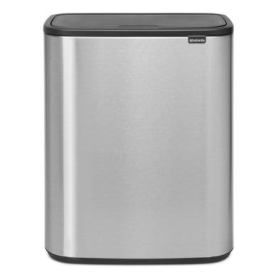 Brabantia Kitchen Touch Bin 2 x 30L | Fingerprint Proof Matt Steel