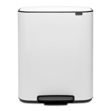 Brabantia Kitchen Pedal Bin 2 x 30L | White