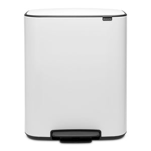 Brabantia Kitchen Pedal Bin 2 x 30L | White