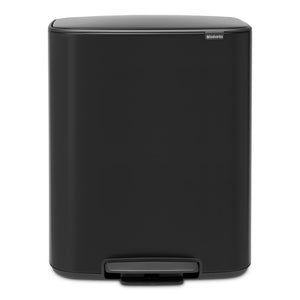 Brabantia Kitchen Pedal Bin 2 x 30L | Matt Black