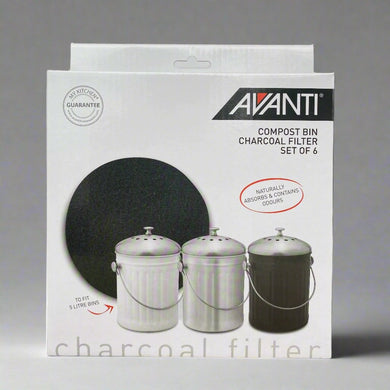 Avanti Compost Bin 5L Charcoal Filter 19cm SET 6