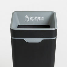 Method Office Recycling Bin Open Lid 60L | Grey Soft Plastic