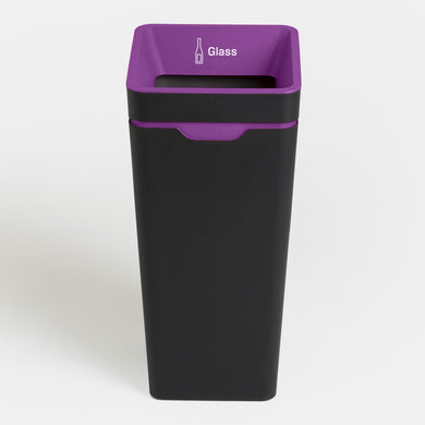 Method Office Recycling Bin Open Lid 60L | Purple Glass