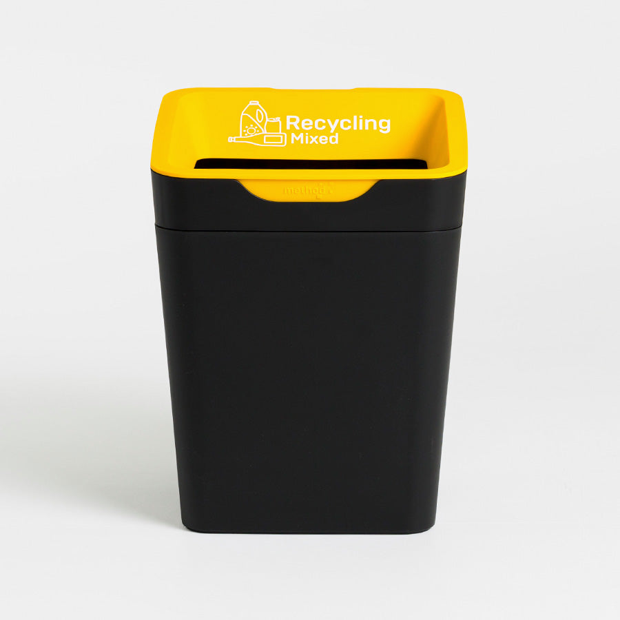 Method Office Recycling Bin 20L | Yellow Mixed Recycling