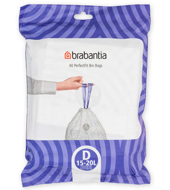 Brabantia Bin Liner | Code D 15-20L | 40 Bags