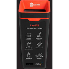 Method 60L Bin LABEL ONLY Red 'Landfill'