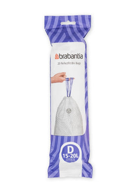 Brabantia Bin Liner | Code D 15-20L | 20 Bags